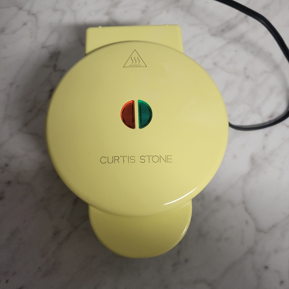 Curtis Stone 5" Stuffed Waffle Maker in Yellow
